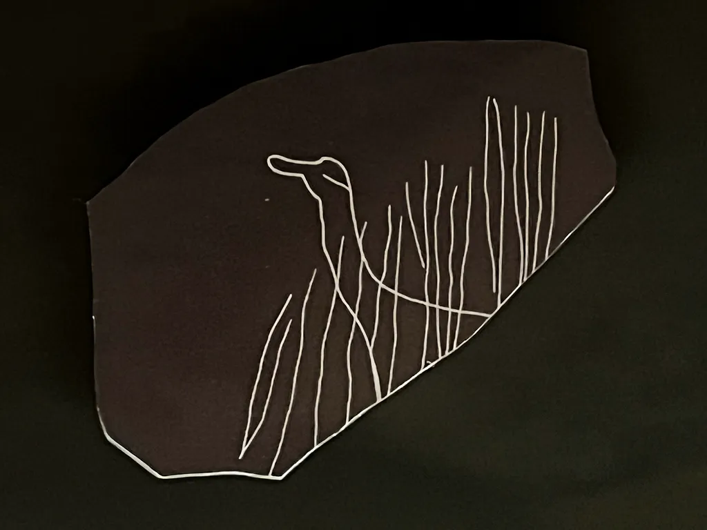 Levantine Cave Art during the Magdalenian - Partridge or Heron circa 13000 BC